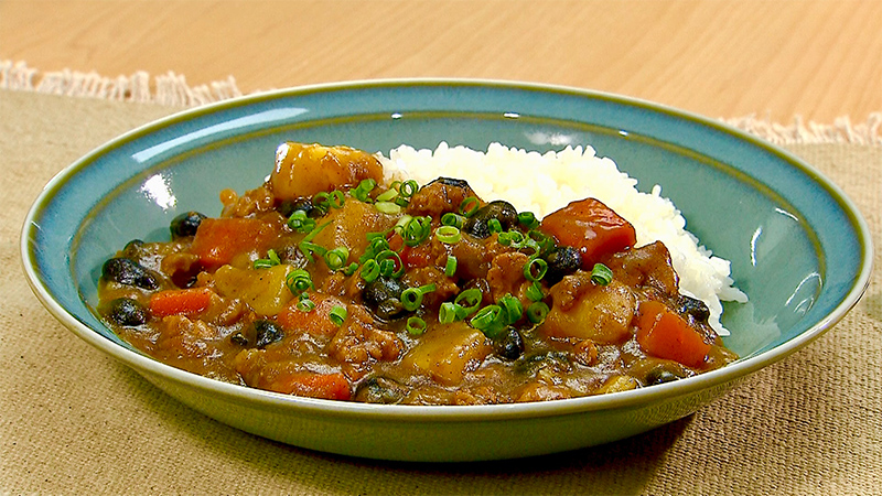 あなたと次のカレーへ。黒豆キーマ緑茶入りカレー1000円（税込） 