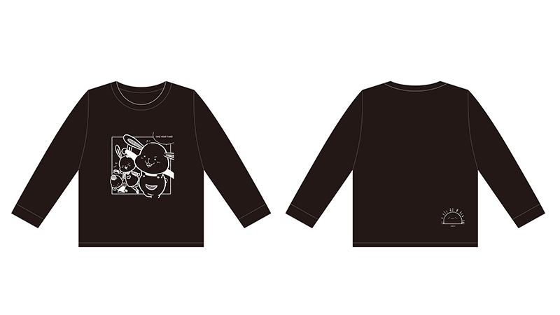 「あわてないでいこうね！」ロングTシャツ黒 M／L／XL　各3,800円(税込) 